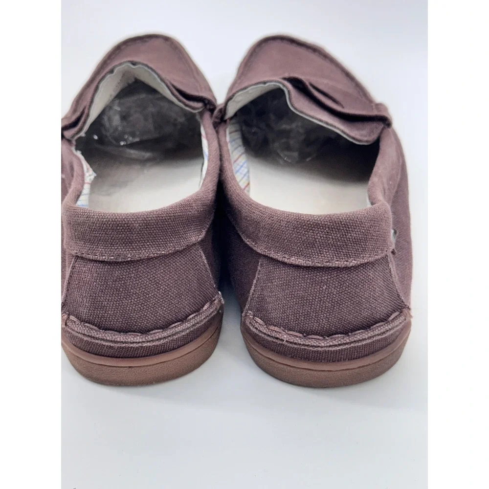 Cole Haan Pinch Maine Penny Loafers Mens 10.5 Brown‎ Canvas Slip On Shoes